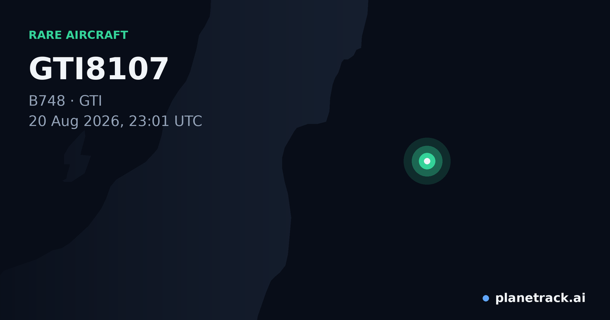 Map of where GTI8107's rare aircraft happened
