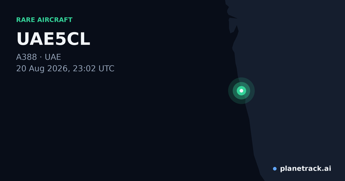 Map of where UAE5CL's rare aircraft happened