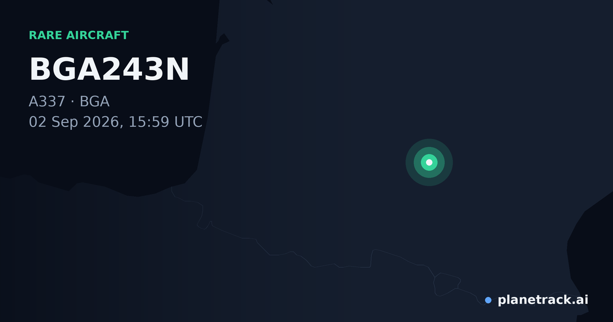 Map of where BGA243N's rare aircraft happened