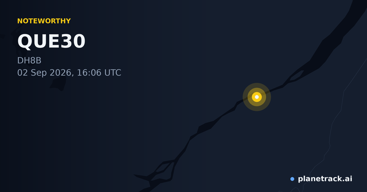 Map of where QUE30's special aircraft happened