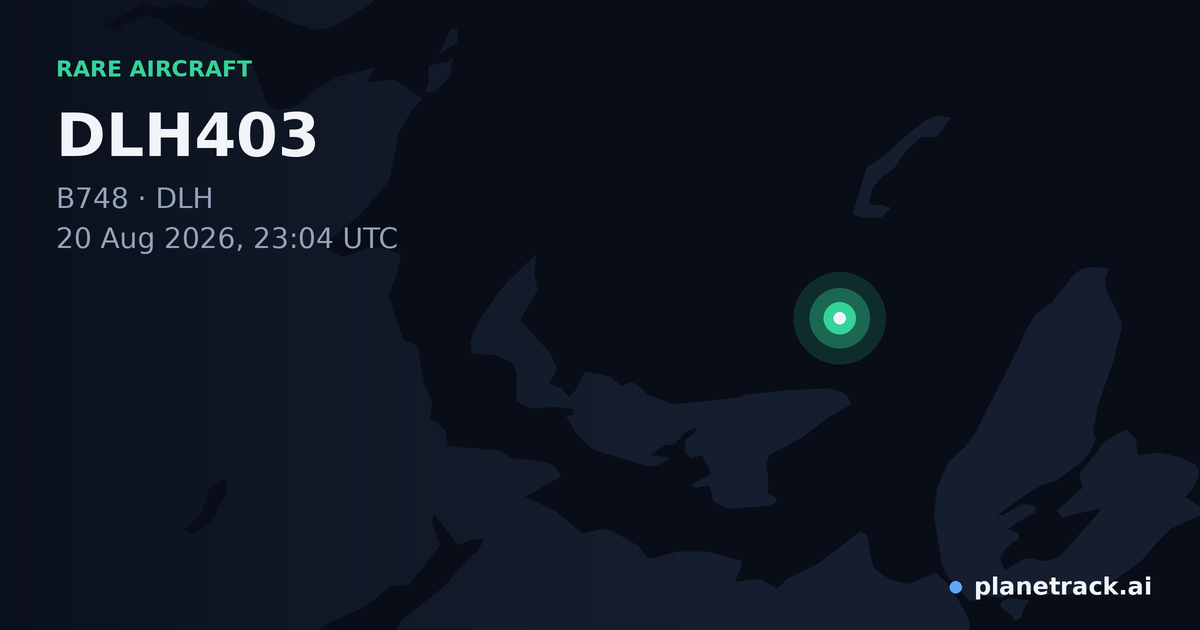 Map of where DLH403's rare aircraft happened