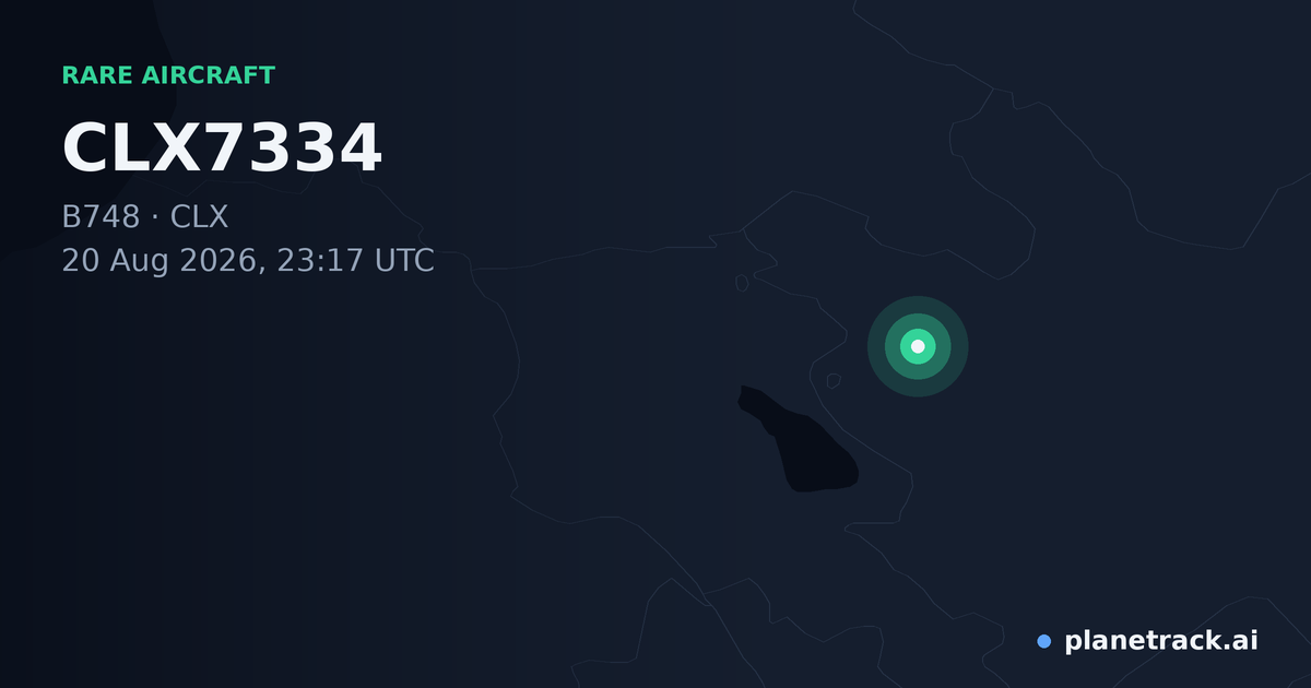 Map of where CLX7334's rare aircraft happened