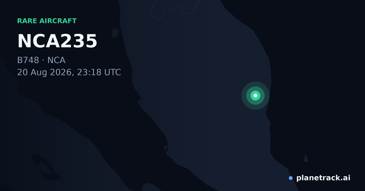 Map of where NCA235's rare aircraft happened