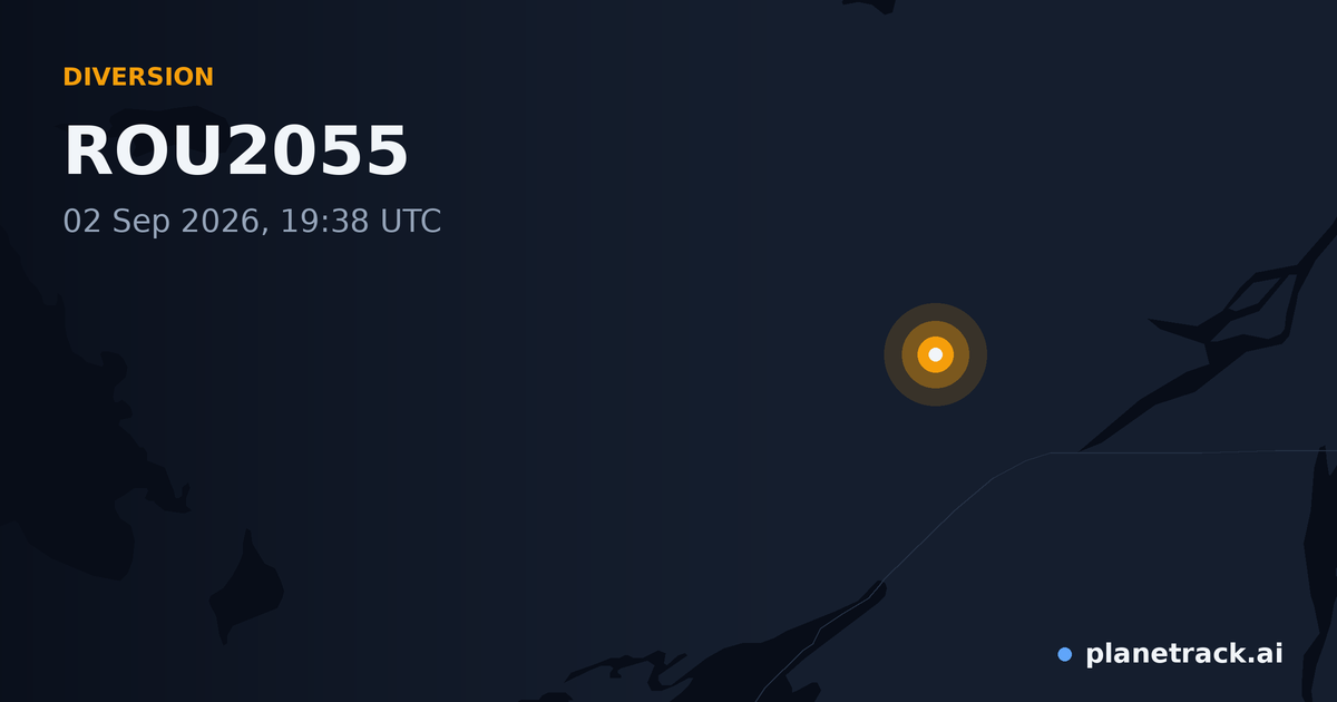 Map of where ROU2055's diversion happened