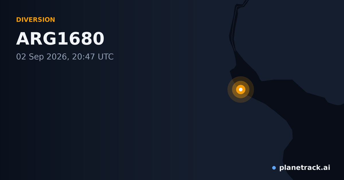 Map of where ARG1680's diversion happened