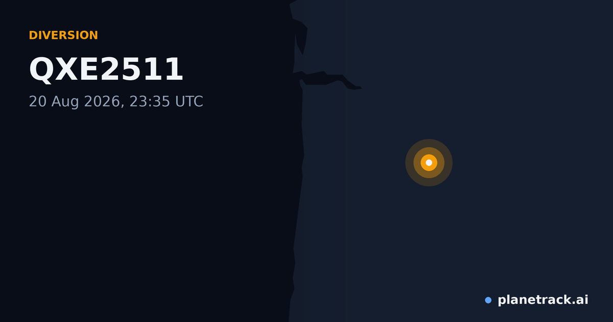 Map of where QXE2511's diversion happened
