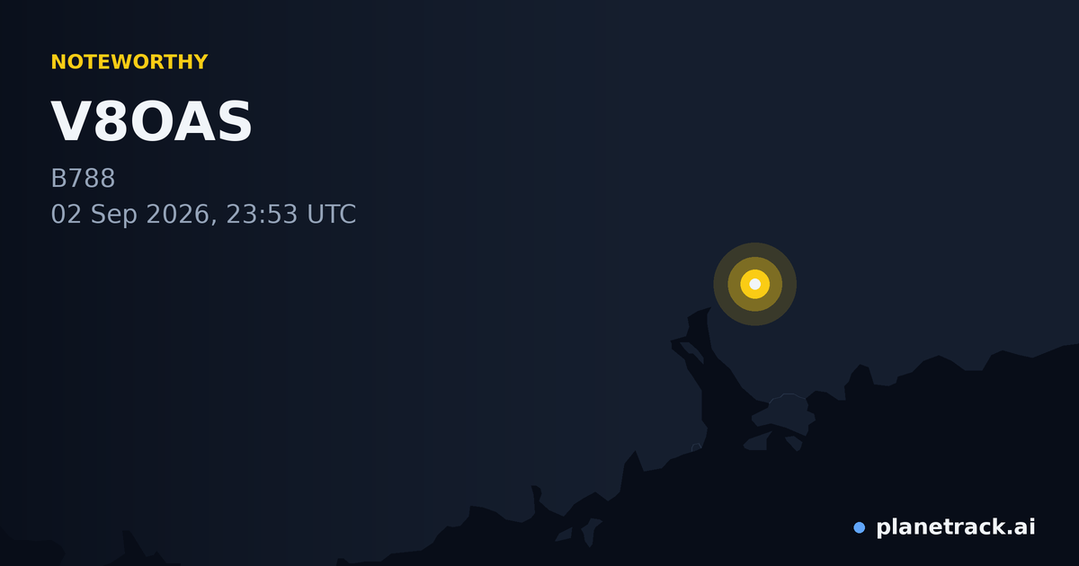 Map of where V8OAS's special aircraft happened