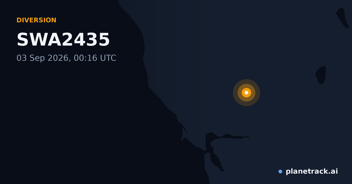 Map of where SWA2435's diversion happened