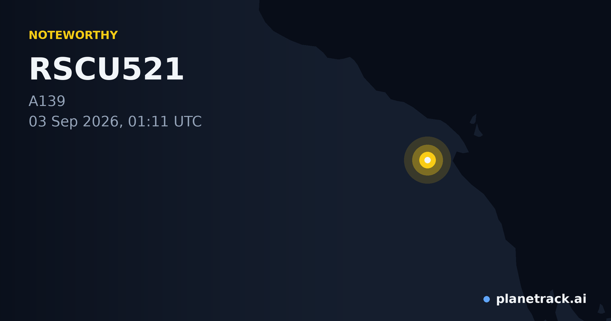 Map of where RSCU521's special aircraft happened