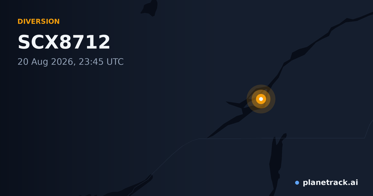 Map of where SCX8712's diversion happened
