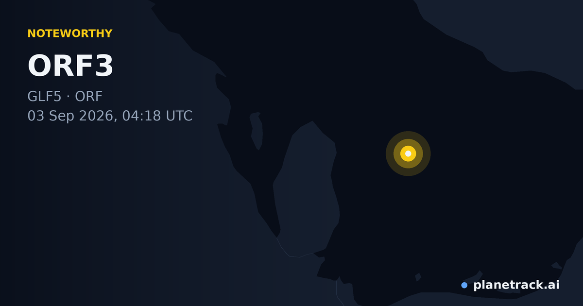 Map of where ORF3's special aircraft happened