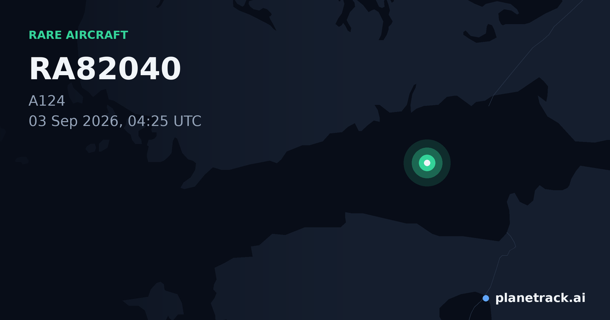 Map of where RA82040's rare aircraft happened