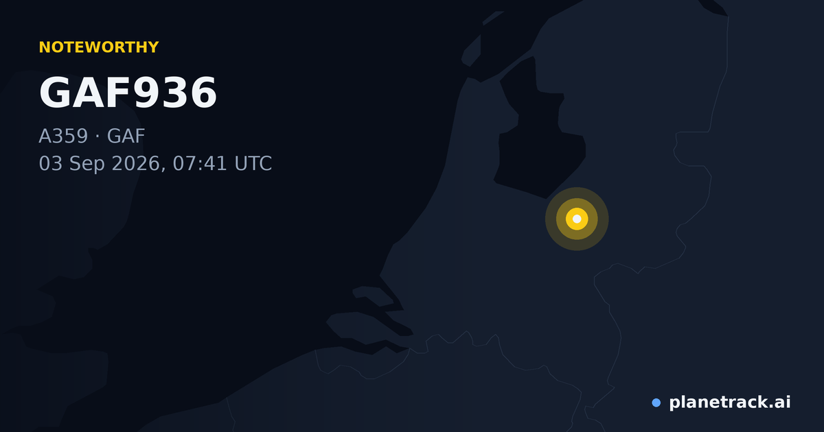 Map of where GAF936's special aircraft happened
