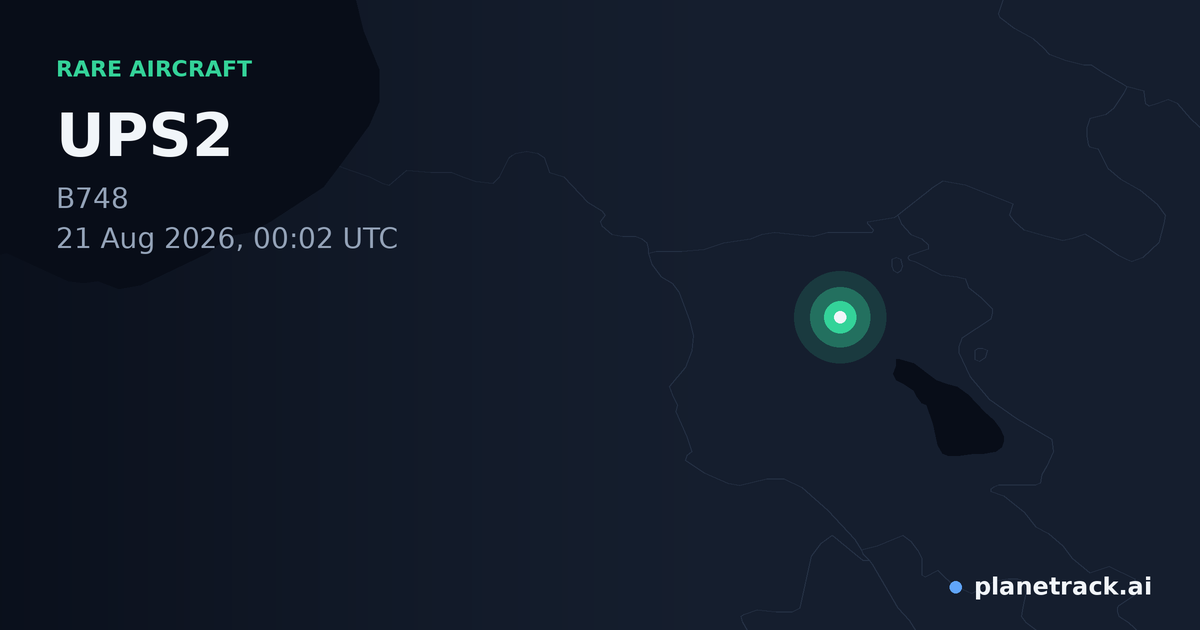 Map of where UPS2's rare aircraft happened