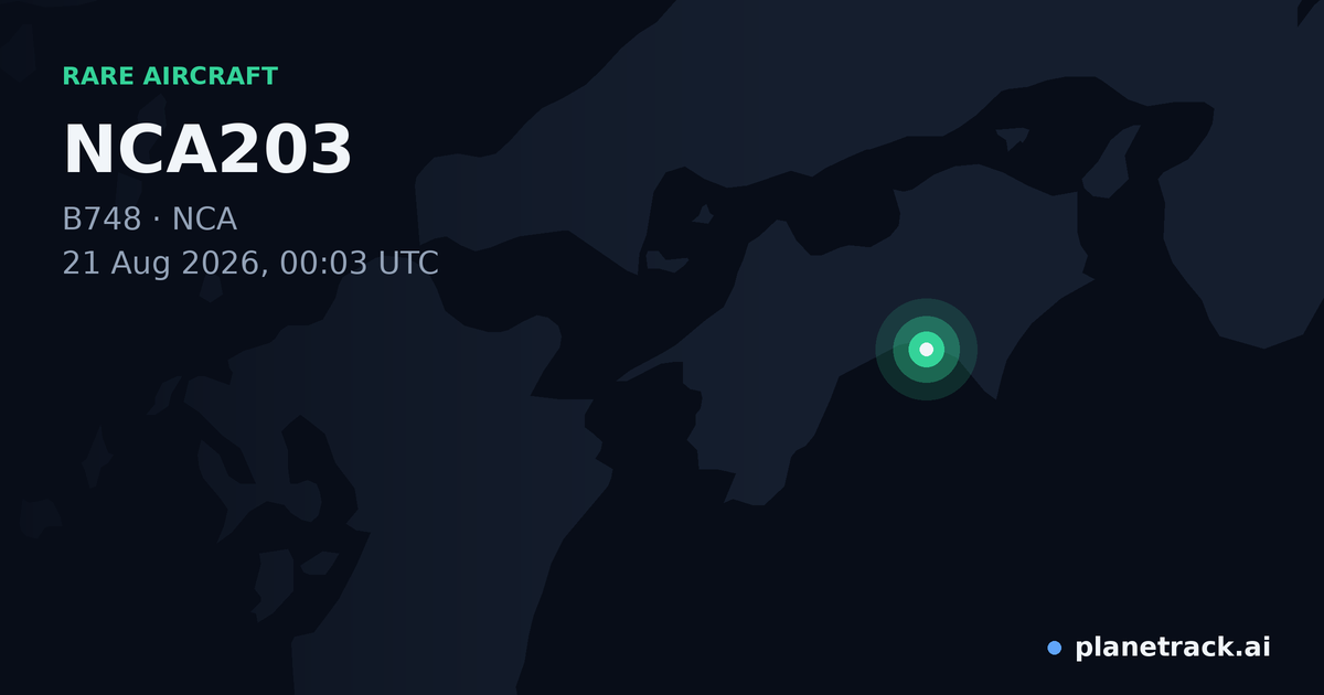 Map of where NCA203's rare aircraft happened