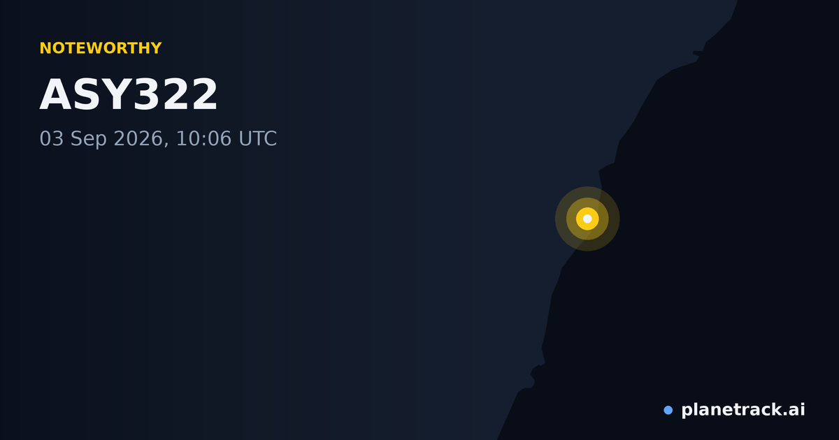 Map of where ASY322's special aircraft happened