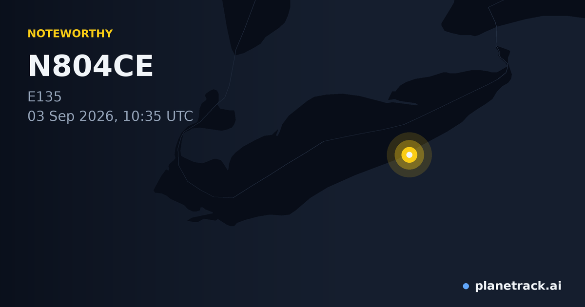 Map of where N804CE's special aircraft happened