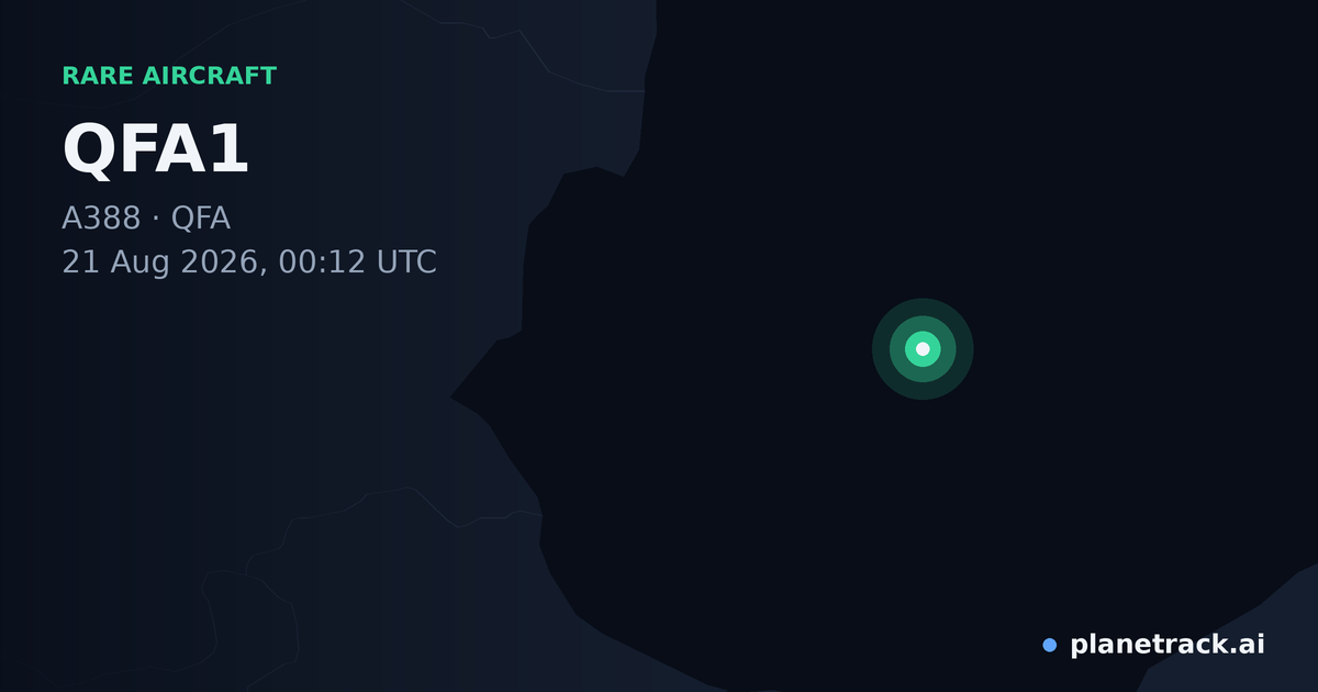 Map of where QFA1's rare aircraft happened