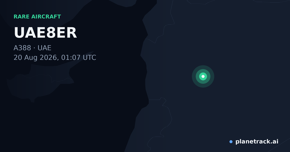Map of where UAE8ER's rare aircraft happened