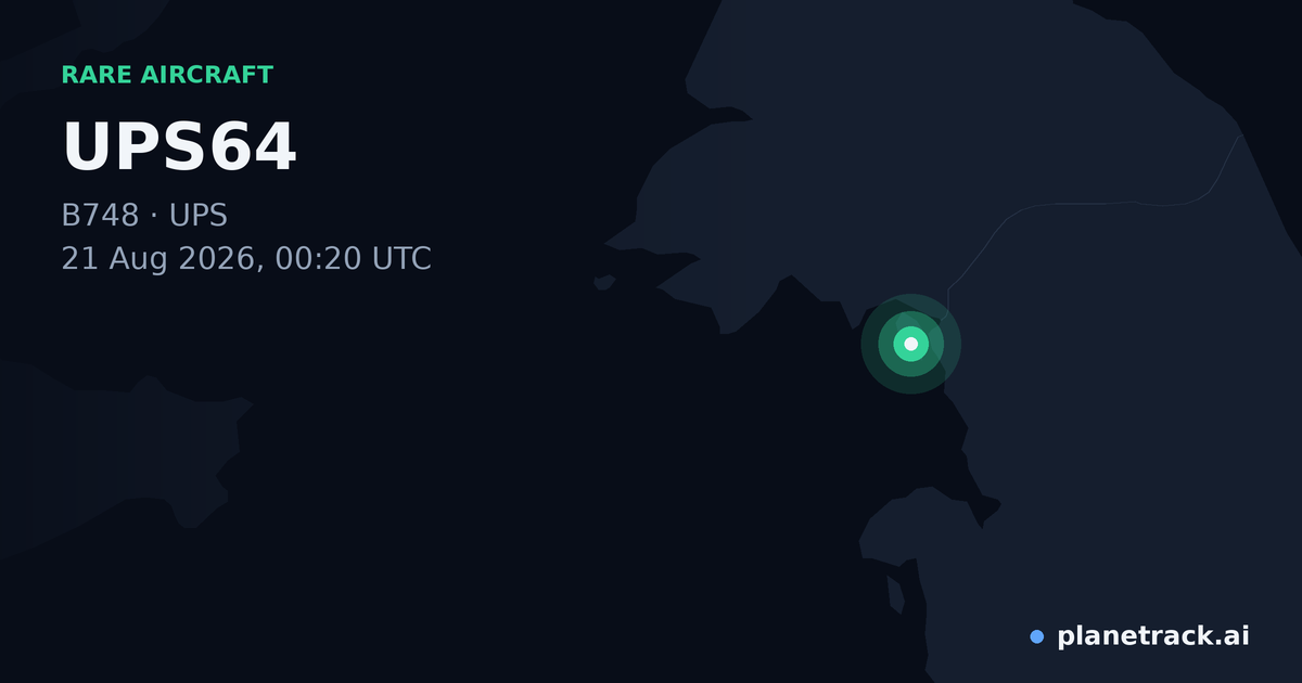 Map of where UPS64's rare aircraft happened