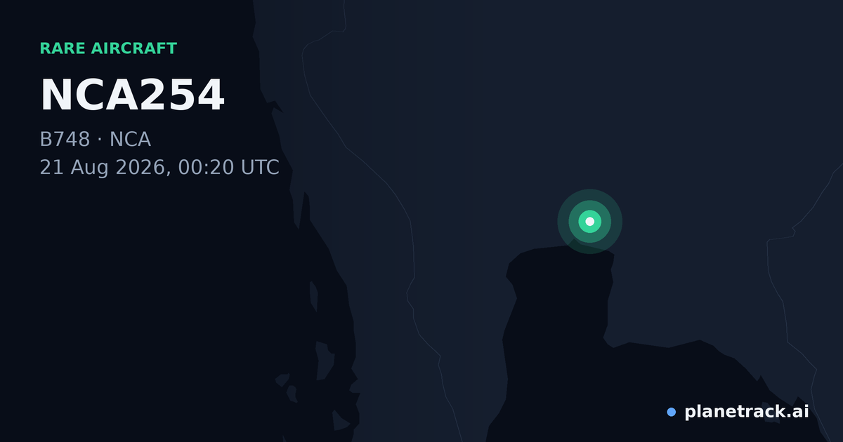 Map of where NCA254's rare aircraft happened