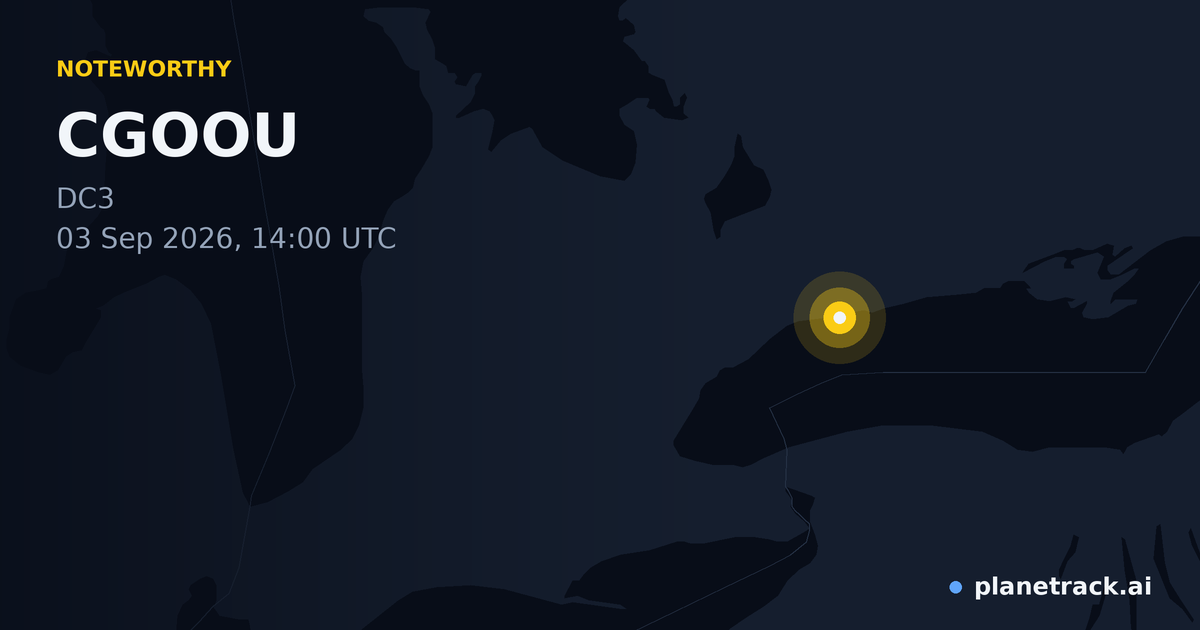 Map of where CGOOU's special aircraft happened