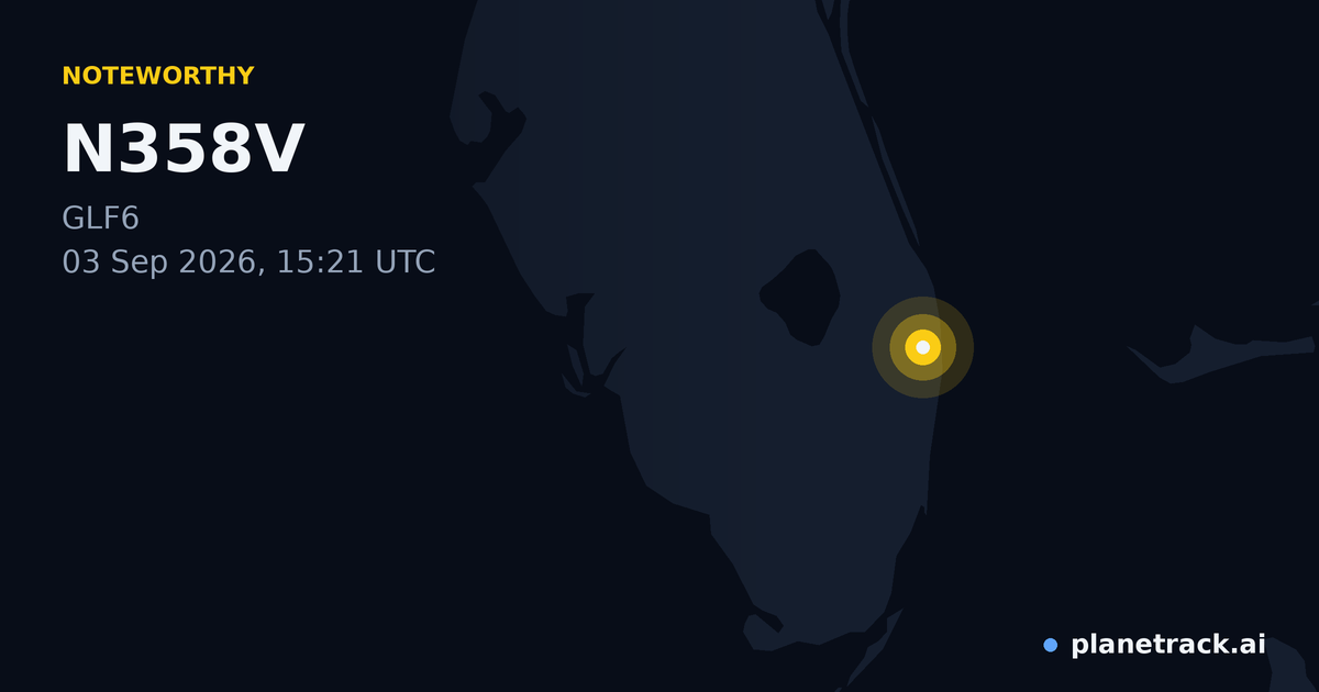 Map of where N358V's special aircraft happened
