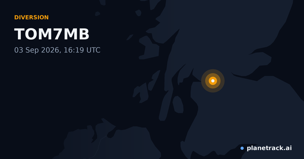 Map of where TOM7MB's diversion happened