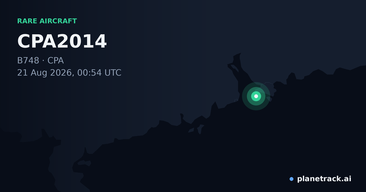 Map of where CPA2014's rare aircraft happened
