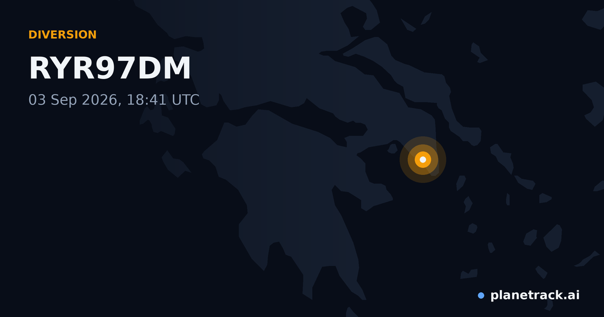 Map of where RYR97DM's diversion happened