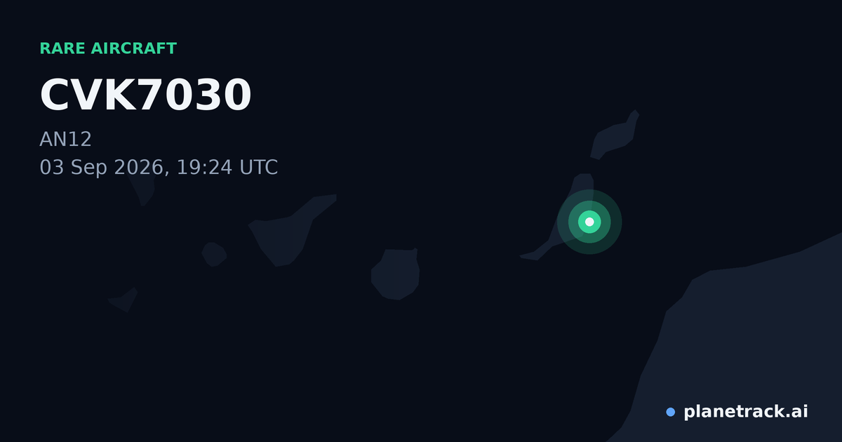 Map of where CVK7030's rare aircraft happened