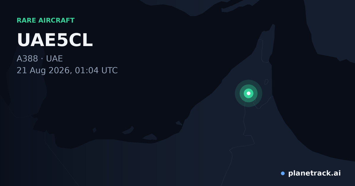 Map of where UAE5CL's rare aircraft happened