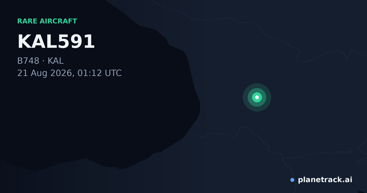 Map of where KAL591's rare aircraft happened