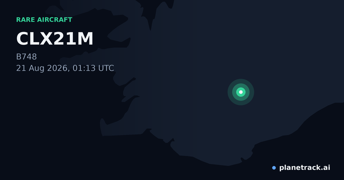 Map of where CLX21M's rare aircraft happened
