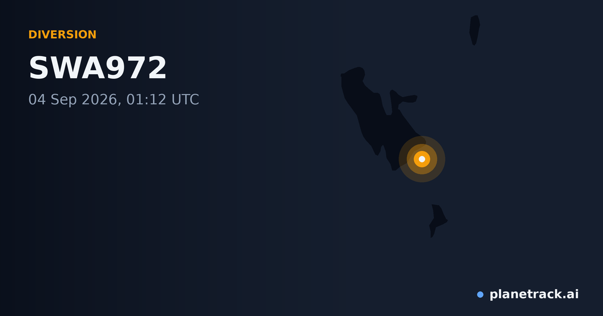 Map of where SWA972's diversion happened