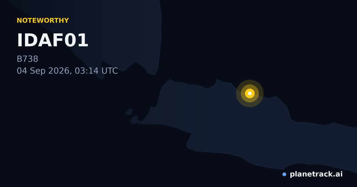 Map of where IDAF01's special aircraft happened