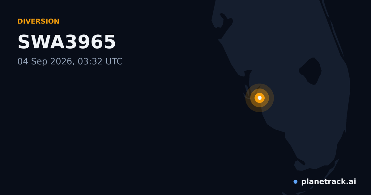 Map of where SWA3965's diversion happened