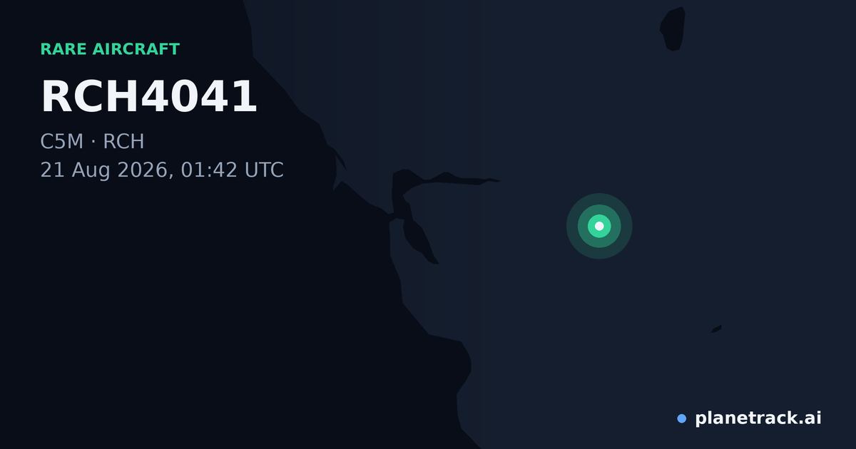 Map of where RCH4041's rare aircraft happened