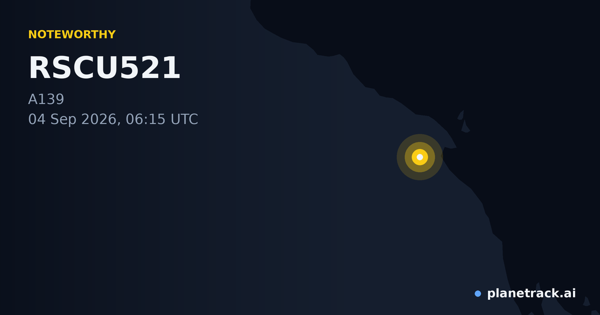 Map of where RSCU521's special aircraft happened