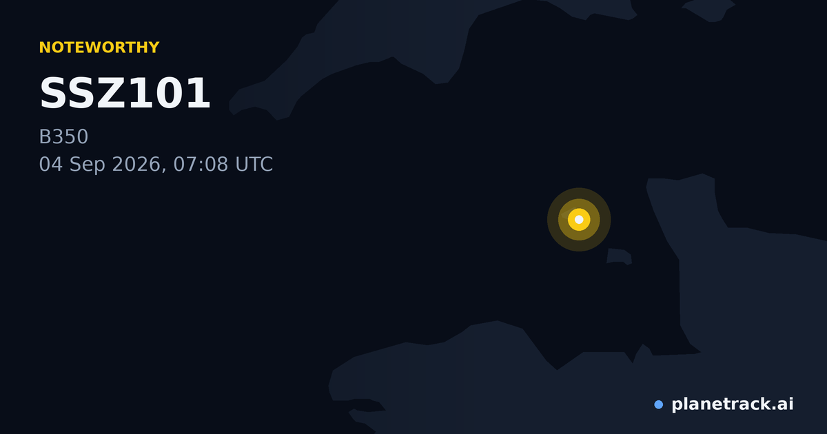 Map of where SSZ101's special aircraft happened