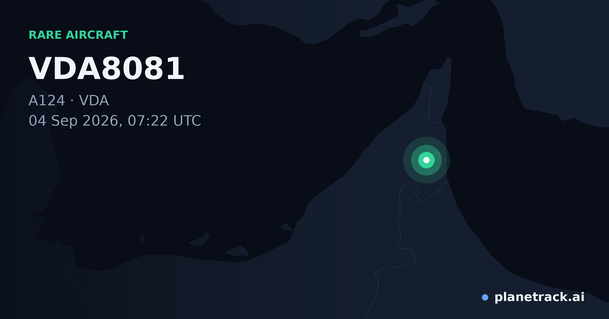 Map of where VDA8081's rare aircraft happened