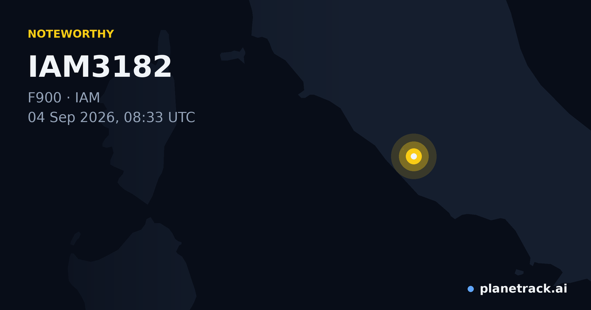 Map of where IAM3182's special aircraft happened
