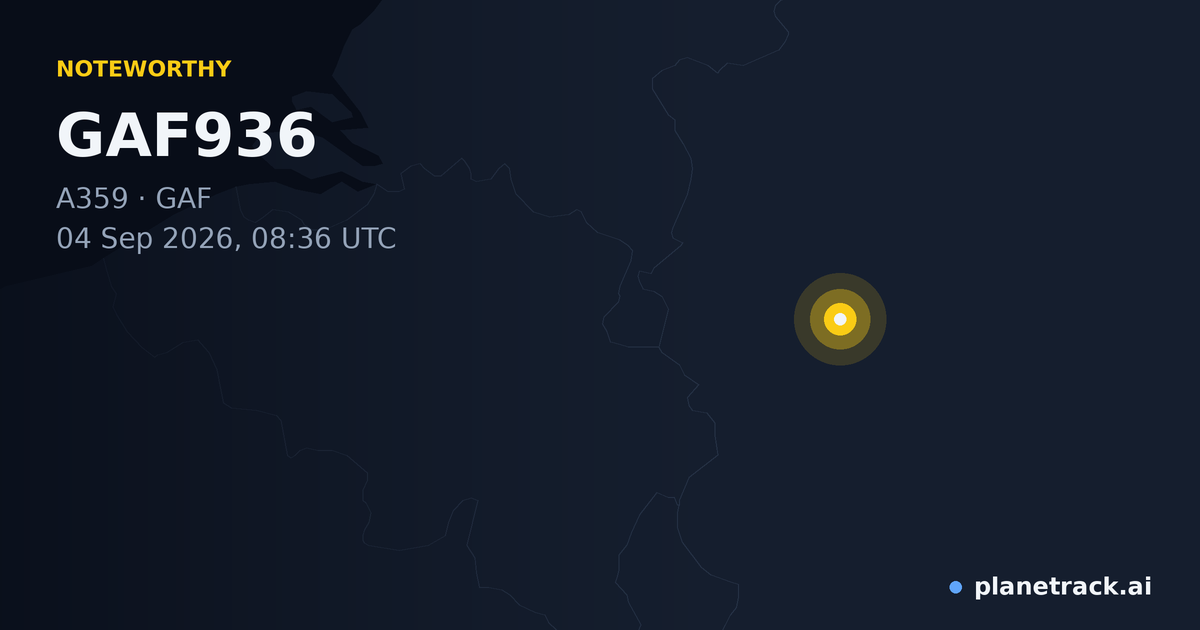 Map of where GAF936's special aircraft happened
