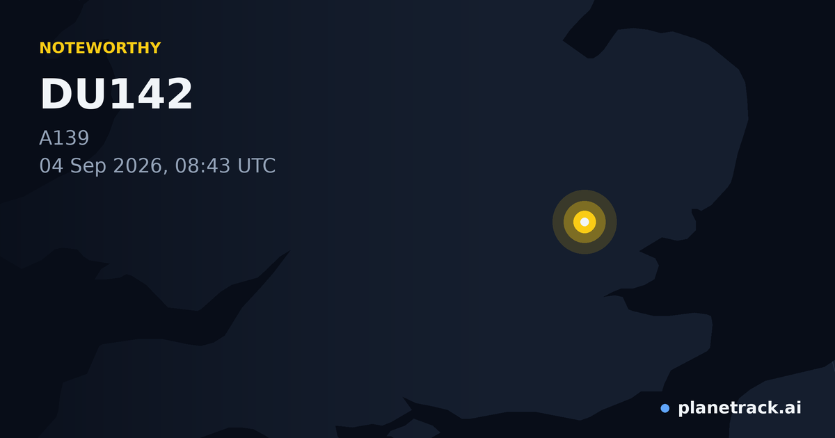 Map of where DU142's special aircraft happened