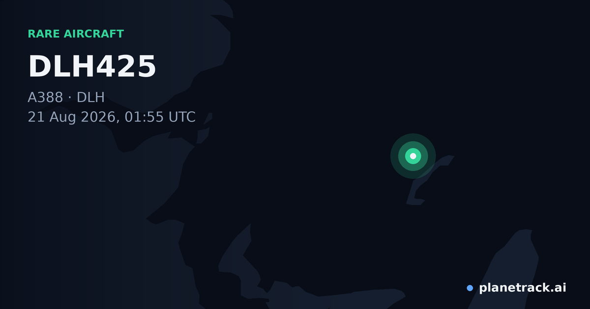 Map of where DLH425's rare aircraft happened