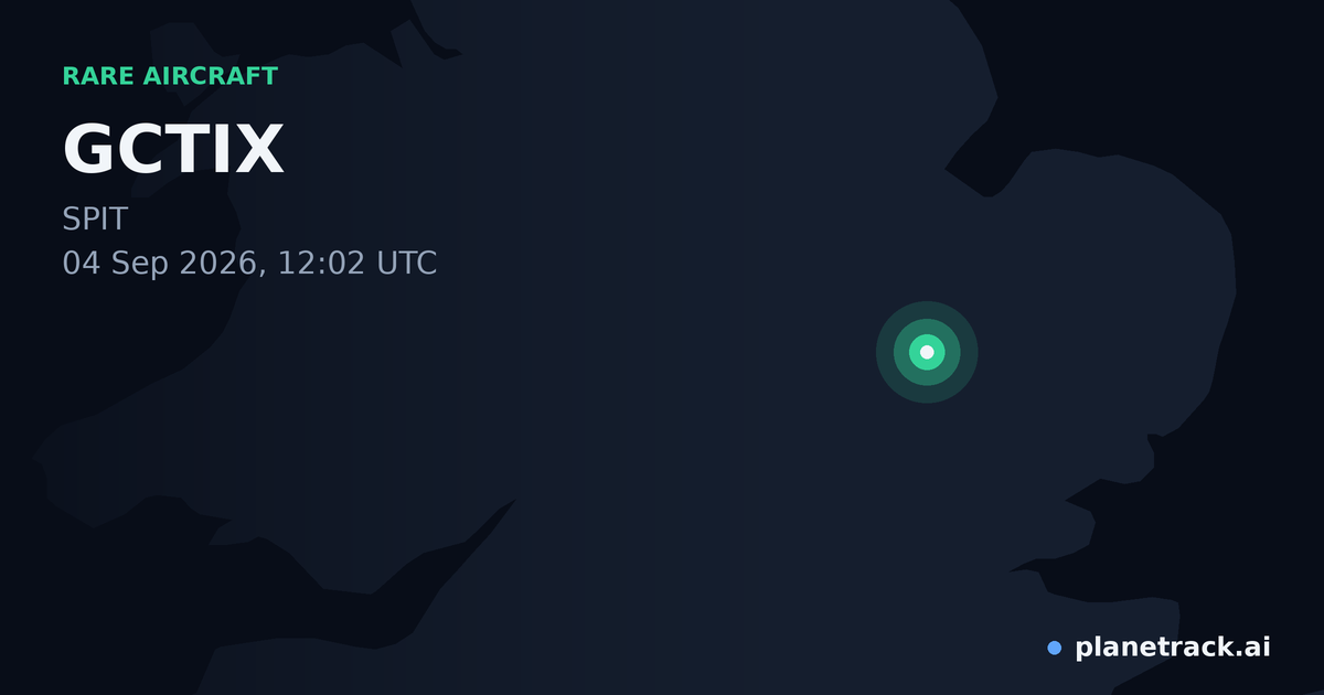 Map of where GCTIX's rare aircraft happened