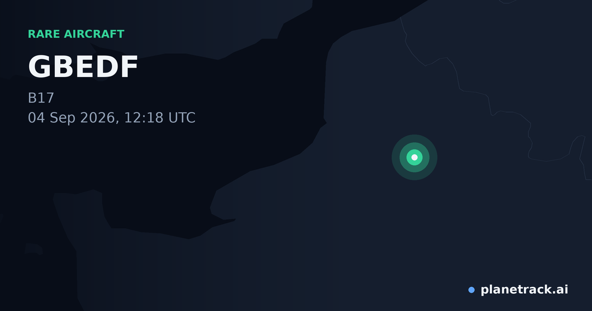 Map of where GBEDF's rare aircraft happened
