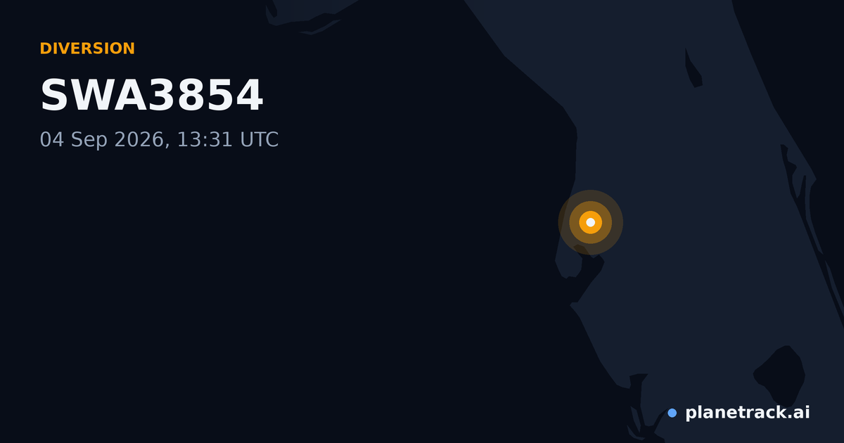 Map of where SWA3854's diversion happened