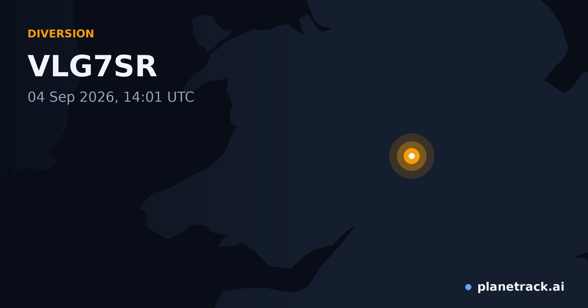 Map of where VLG7SR's diversion happened