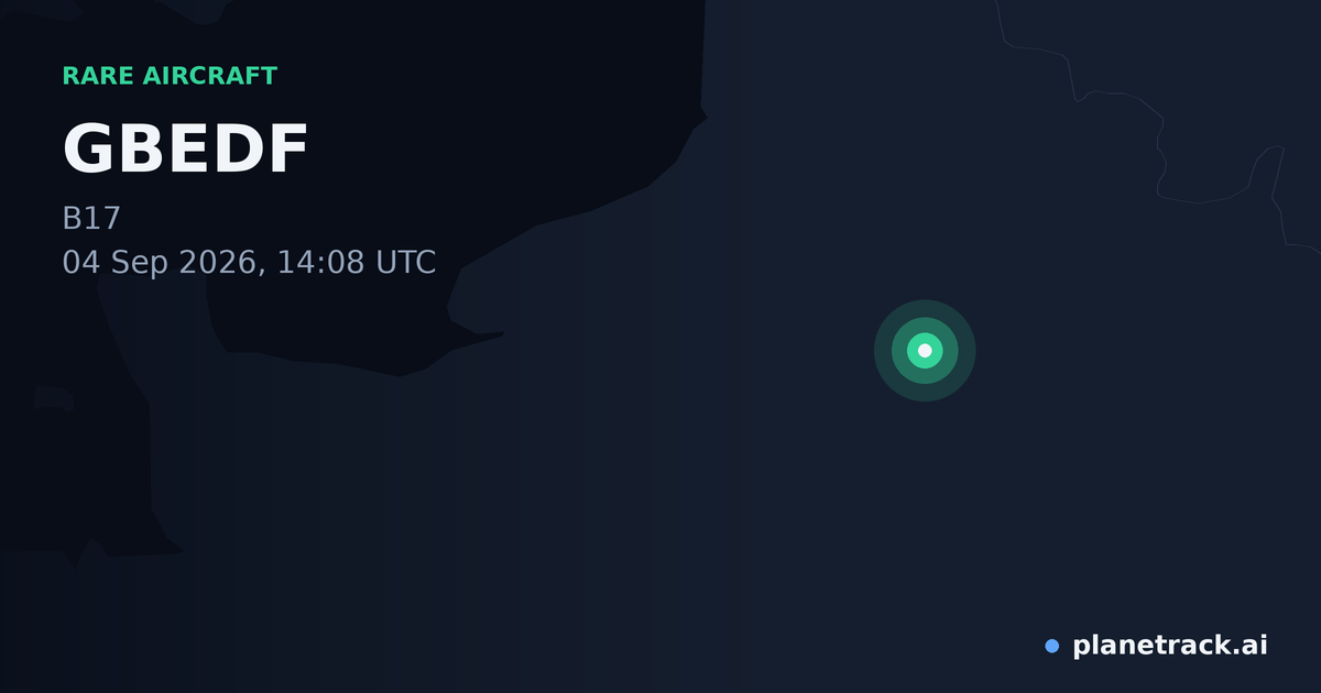 Map of where GBEDF's rare aircraft happened